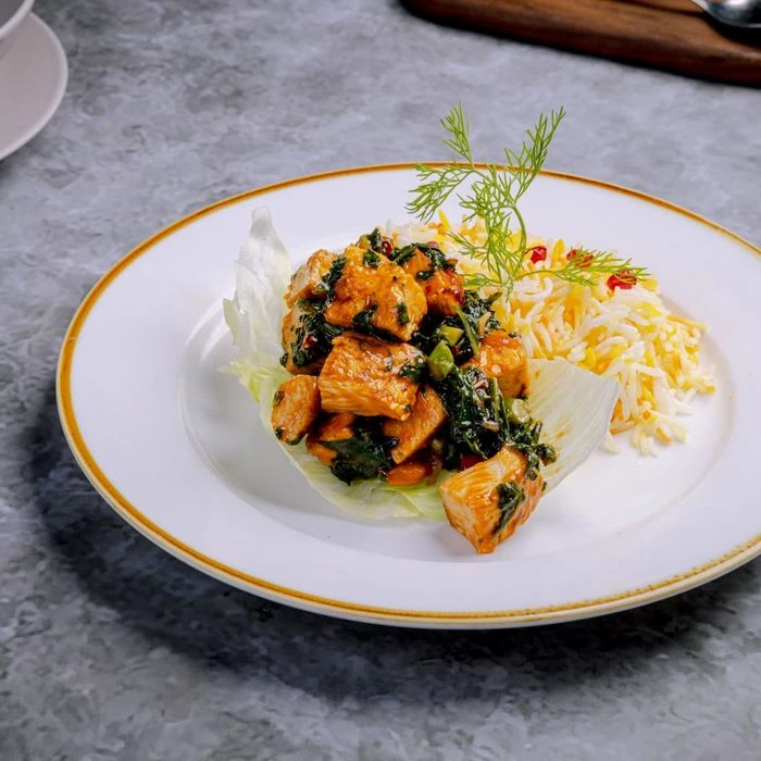 دجاج بالسبانخ