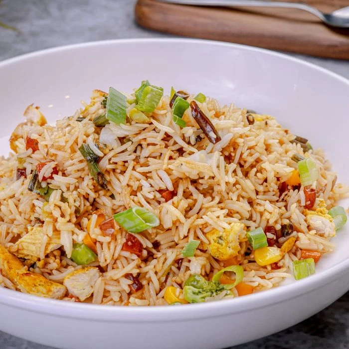 أرز مقلي مشكل